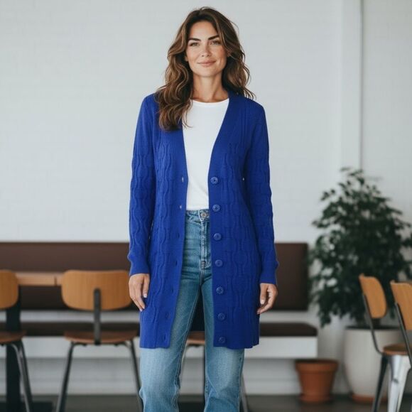 Trina Turk merino wool cardigan sweater - Picture 1 of 4